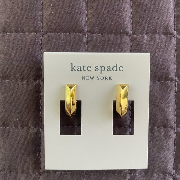 NEW- kate spade ♠️ raise the bar earrings ♠️ gold - Picture 1 of 4